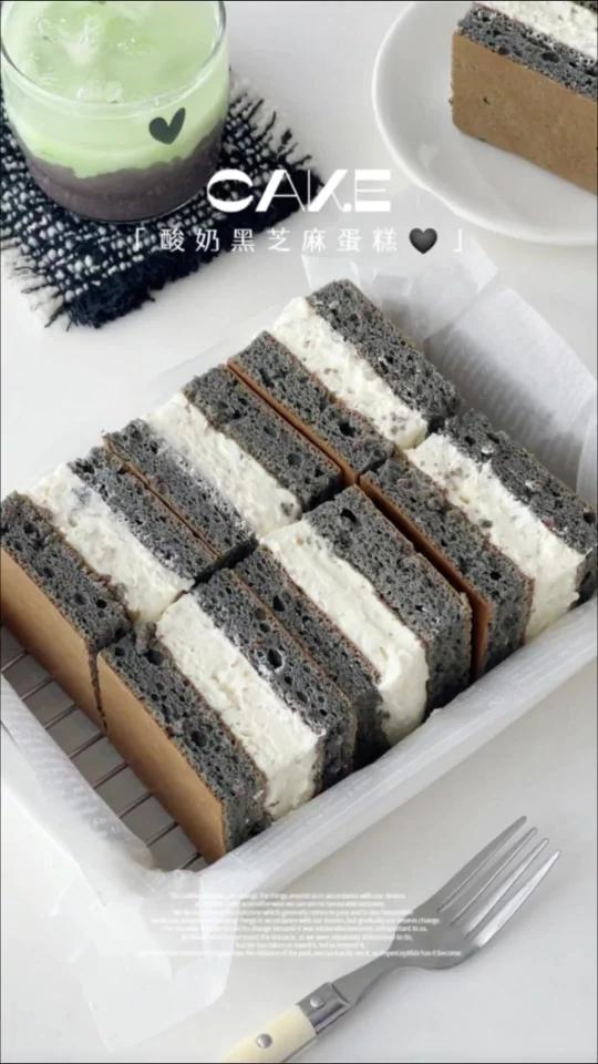 ole对不起酸奶黑芝麻蛋糕被我复刻出来了