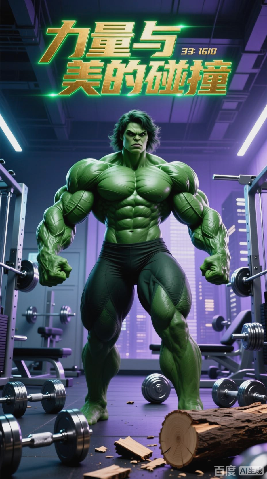 肌肉女绿巨人，力量之美