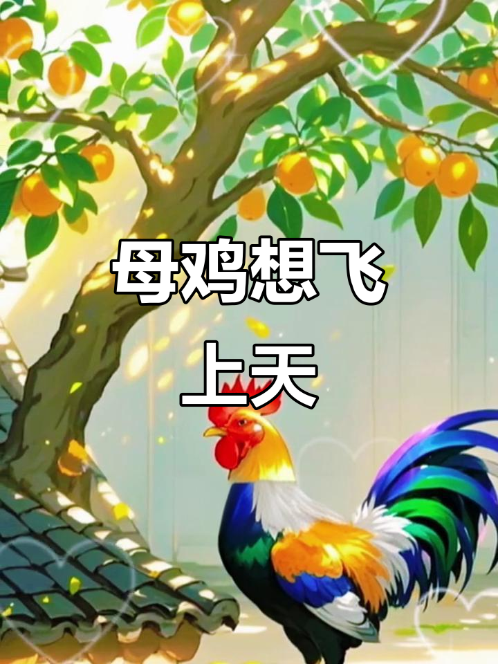 花母鸡痴心学飞,竟能挑战雄鹰!