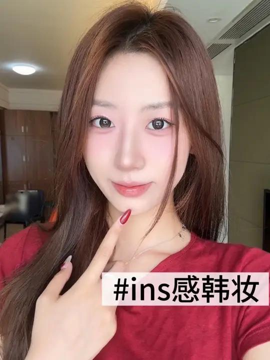 韩系淡颜|ins感清透韩妆跟练 韩妆妆容教程淡颜橘朵腮红ins风