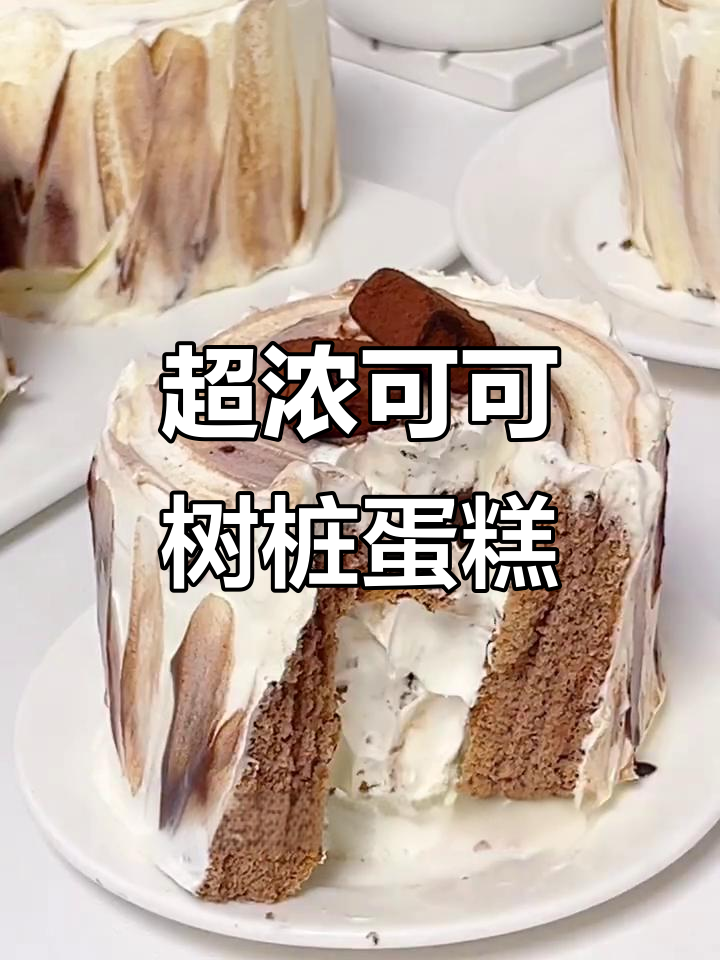丝滑浓郁的可可树桩蛋糕,入口即化!