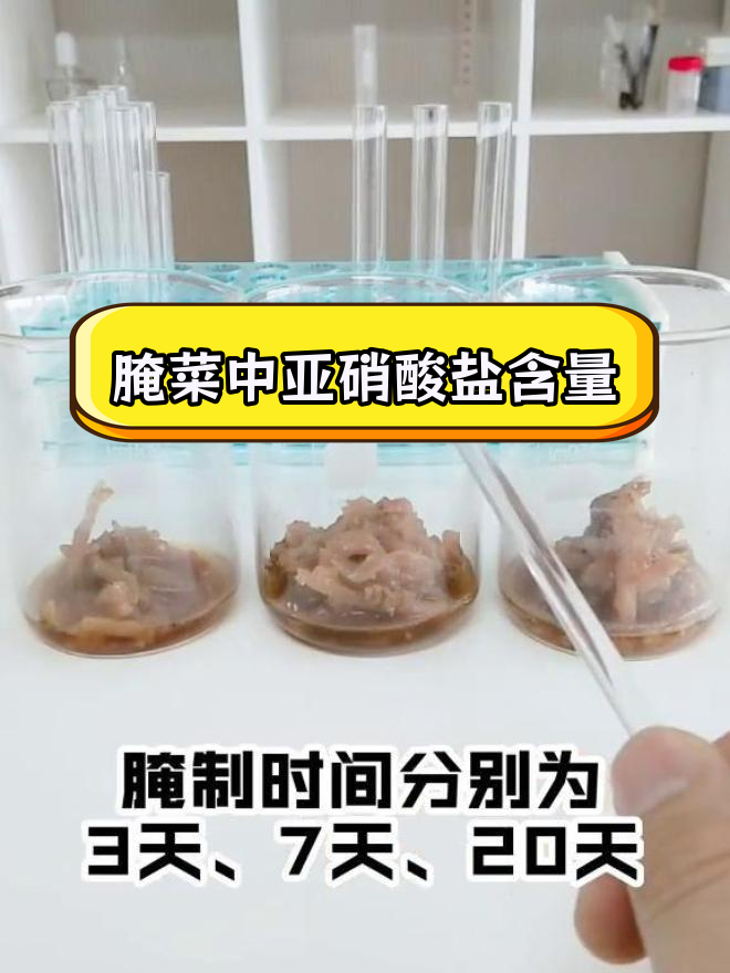 腌制腌菜中的亚硝酸盐变化