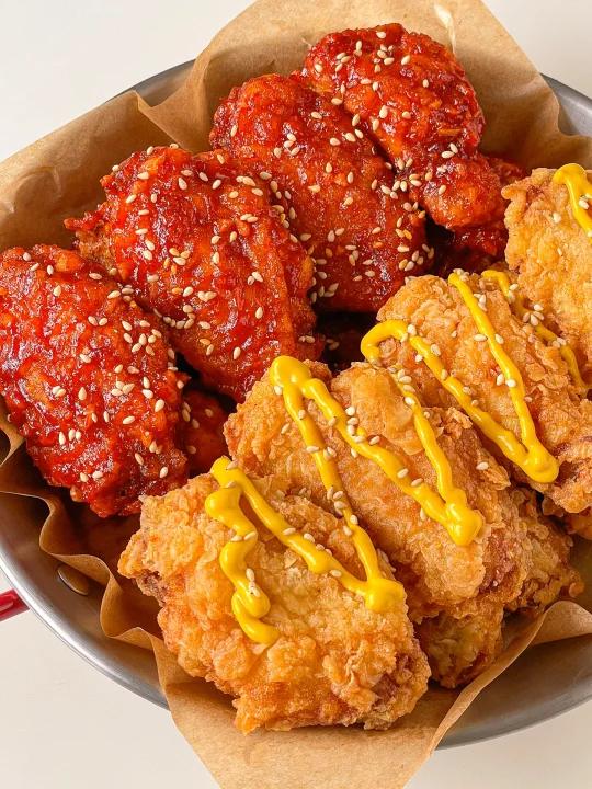 甜辣双拼炸鸡香酥可口在家实现炸鸡自由
