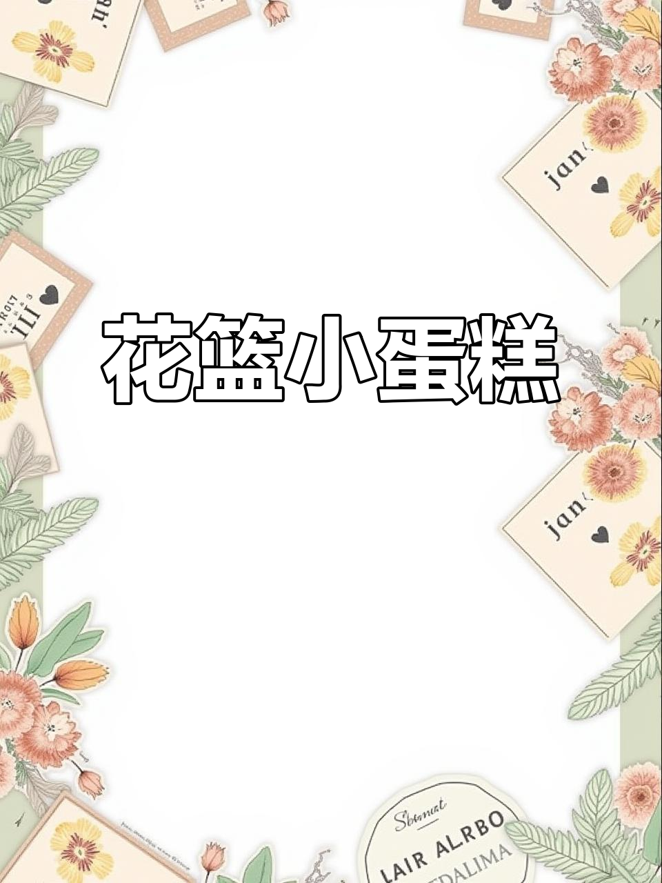 只需蛋糕胚,搭配花篮造型,简单又美观的小点心!