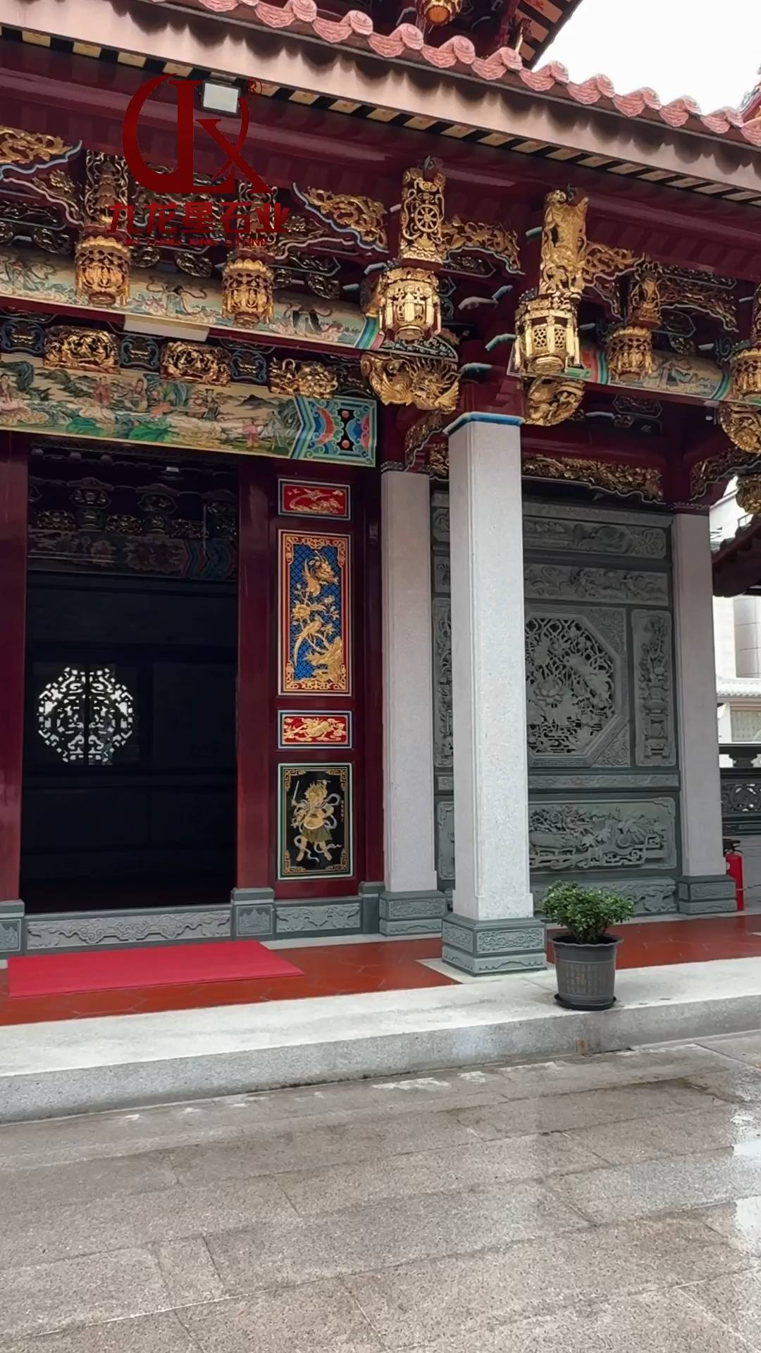 寺庙浮雕装饰外墙 青石浮雕壁画