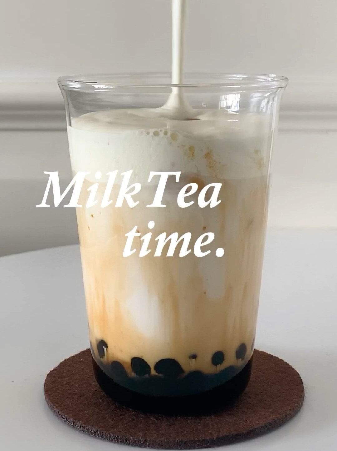 居家必备自制奶茶|黑糖波波厚牛乳|黑糖奶茶