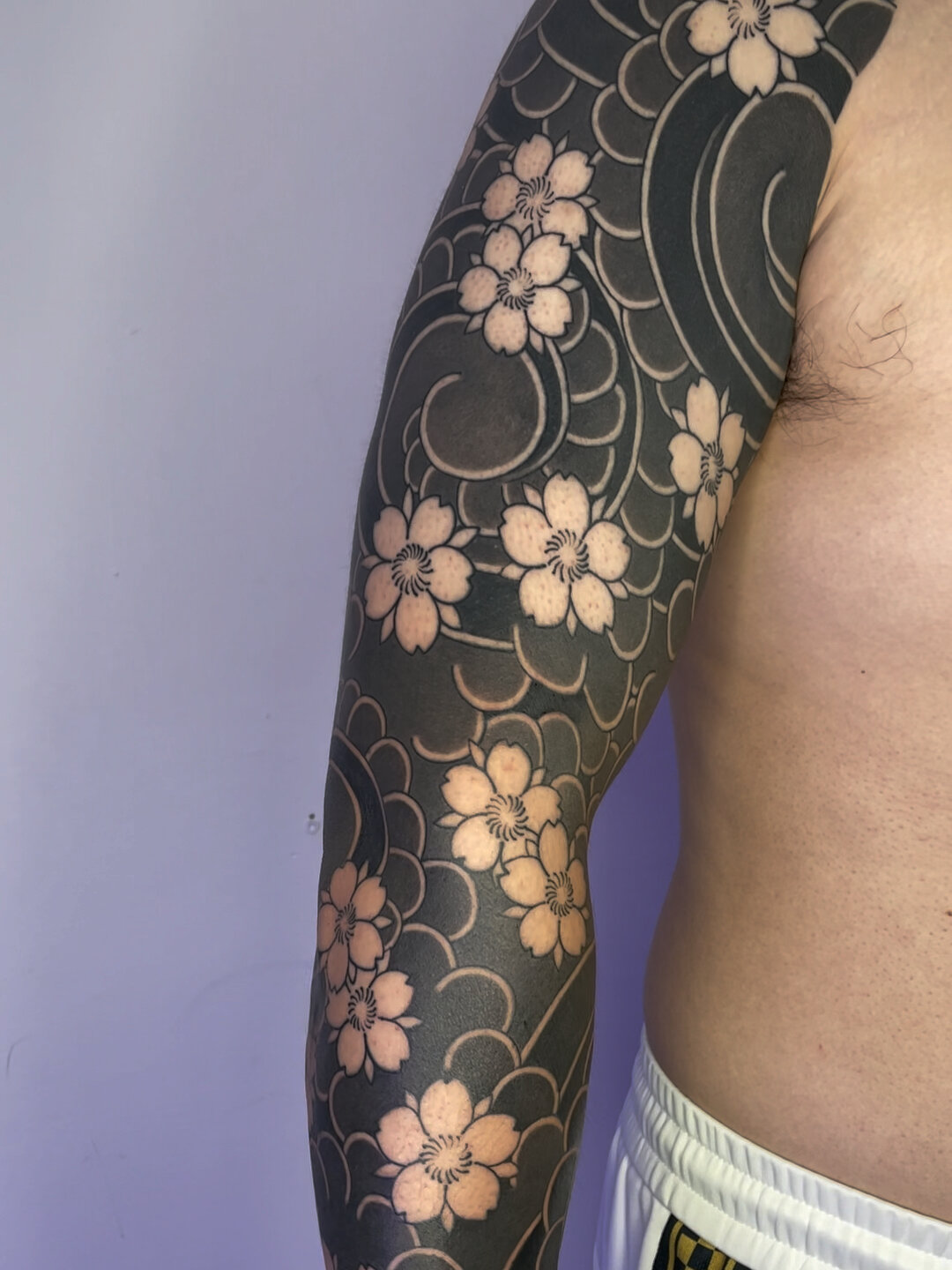 tattoo-老传统樱花臂