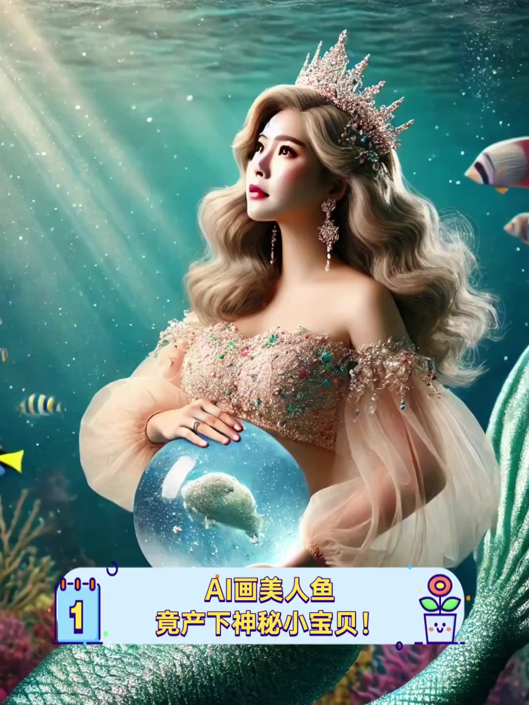 AI画美人鱼,竟产下神秘小宝贝!