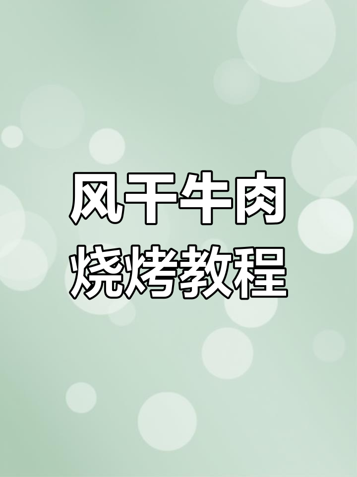 蒙古原味风干牛肉,轻松烤出美味小干巴肉