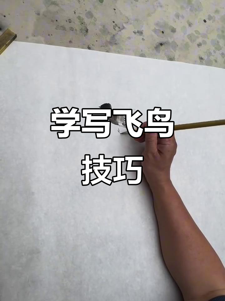 乔宜男老师教你画飞翔小鸟,掌握中国画的干湿笔法