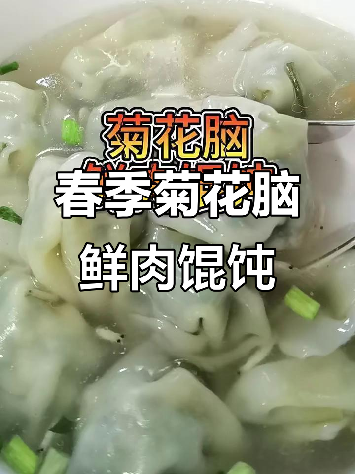 春天味道:菊花脑鲜肉馄饨,清香去火又解毒