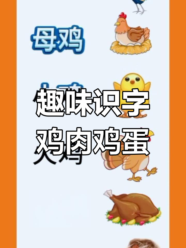 鸡公母小鸡全解析,识字也能很有趣!