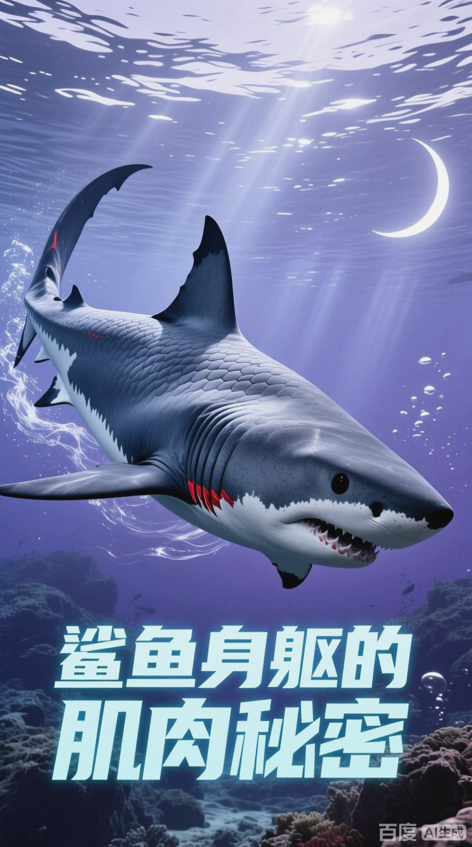 鲨鱼身躯，肌肉力量
