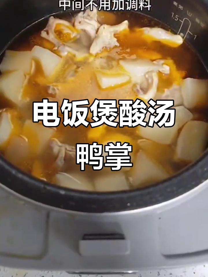 酸汤鸭掌，简单又美味！电饭煲炖出软烂透骨的口感