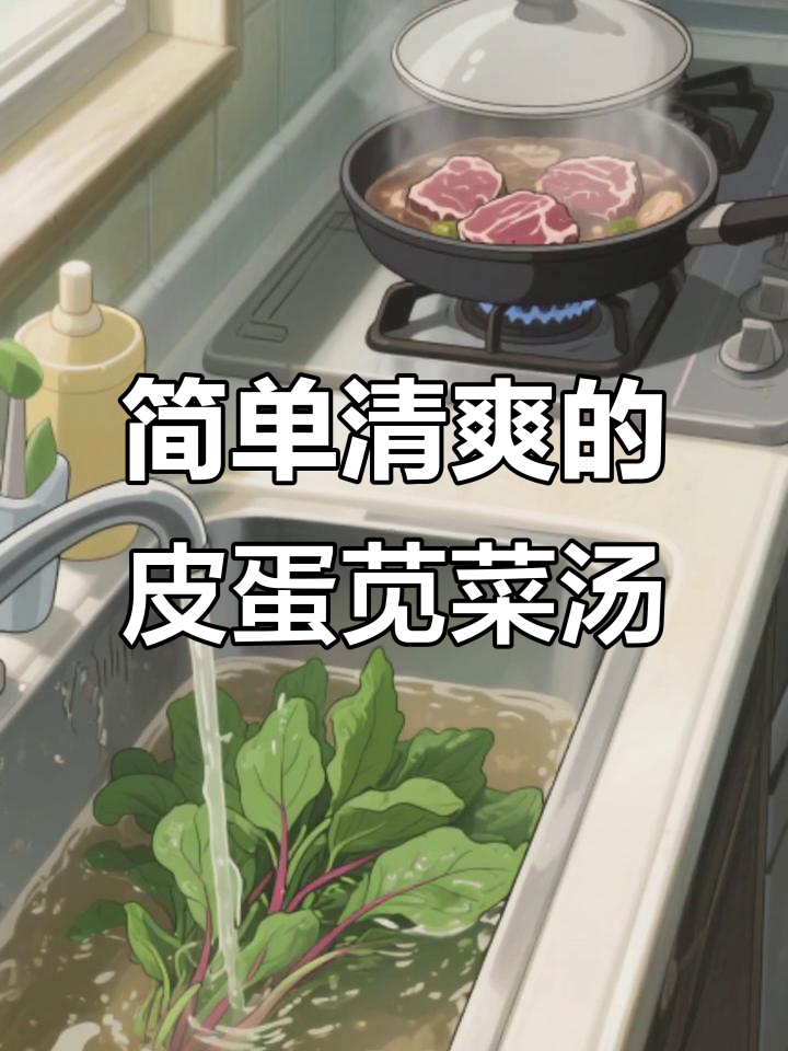 夏季清热必备:皮蛋苋菜瘦肉汤,营养又美味