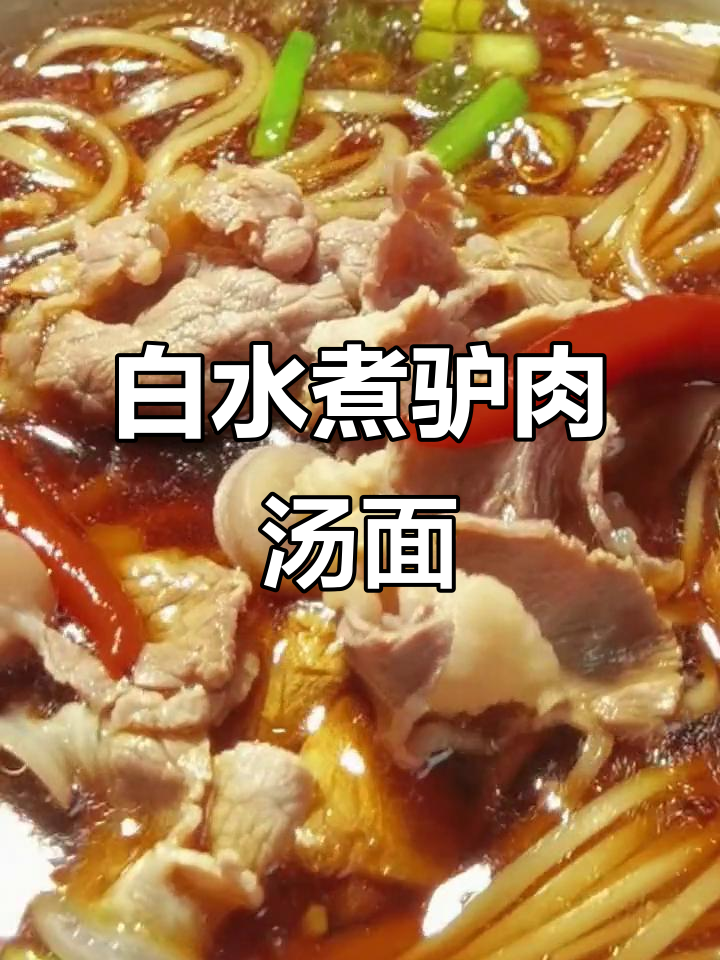 驴肉汤面,简单又美味!白水煮驴肉,姜盐调味
