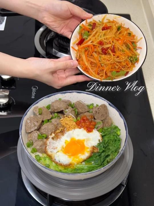 一人食|Q 弹爽嫩的牛肉丸米线简单又好吃