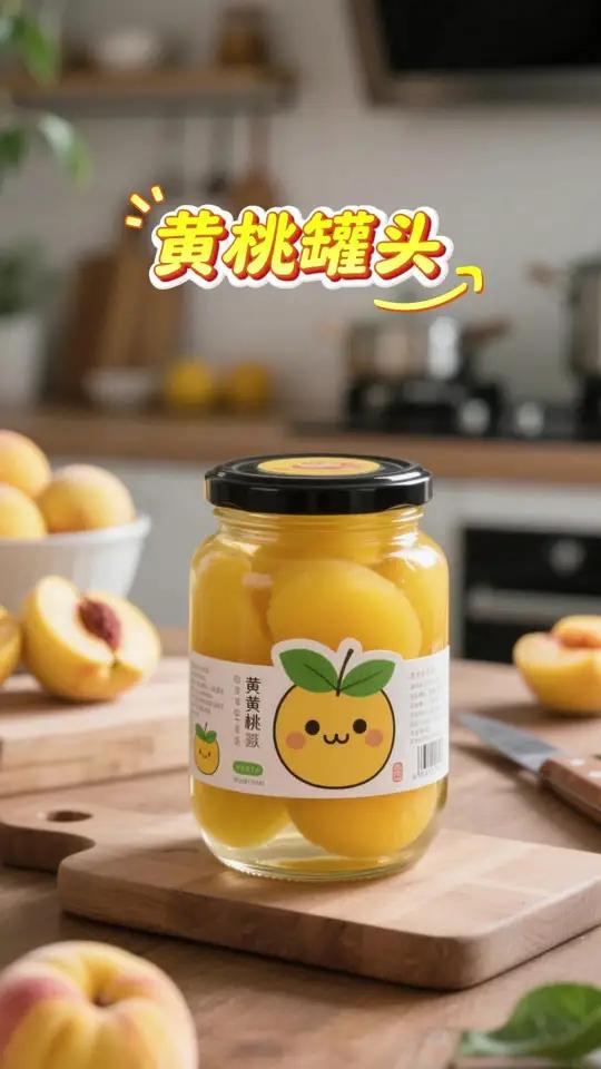 黄桃罐头控看过来!4 瓶一箱的宝藏罐头,果肉肥厚到犯规,连汤汁都透着天然清甜～直接吃脆嫩多