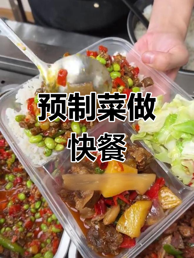 预制菜轻松搞定快餐盒饭,二荤一素快速出餐