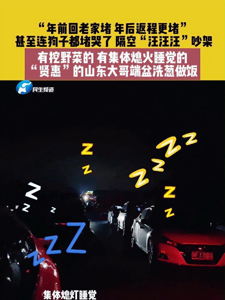 2月18日(发布),“年前回老家堵 年后返程更堵”,甚至连狗子都堵哭了,隔空“汪汪汪”吵架