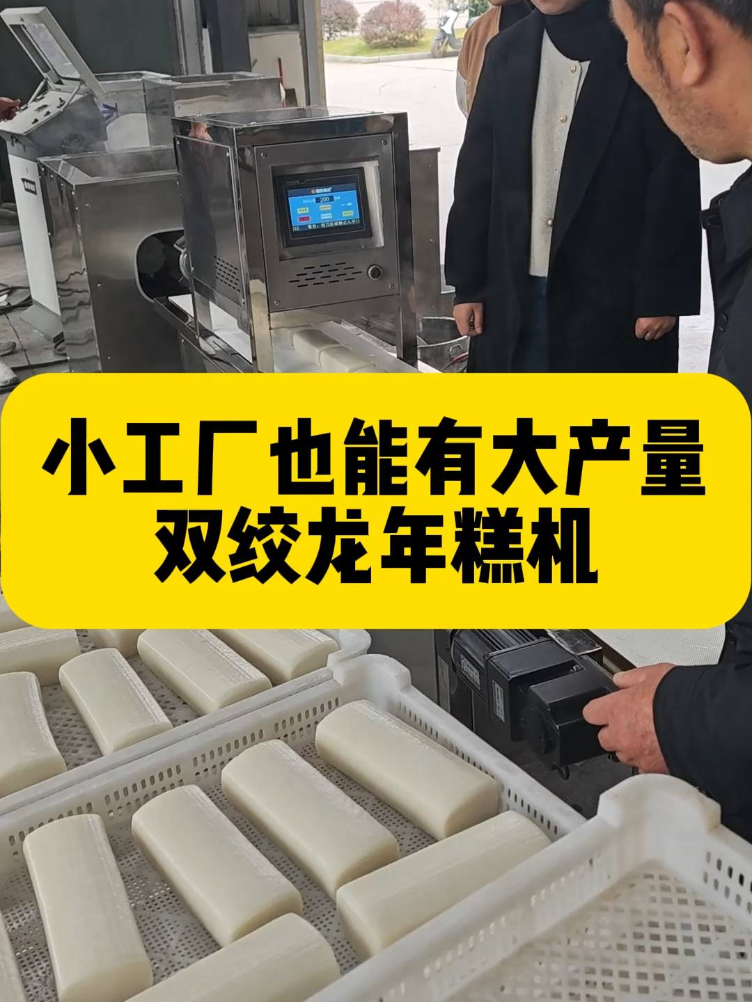 小工厂也能有大产量！双绞龙年糕机