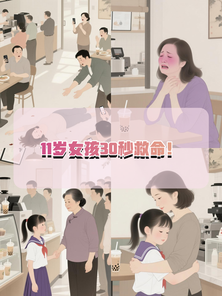 餐厅女子窒息倒地，11岁女孩一招逆转生死！