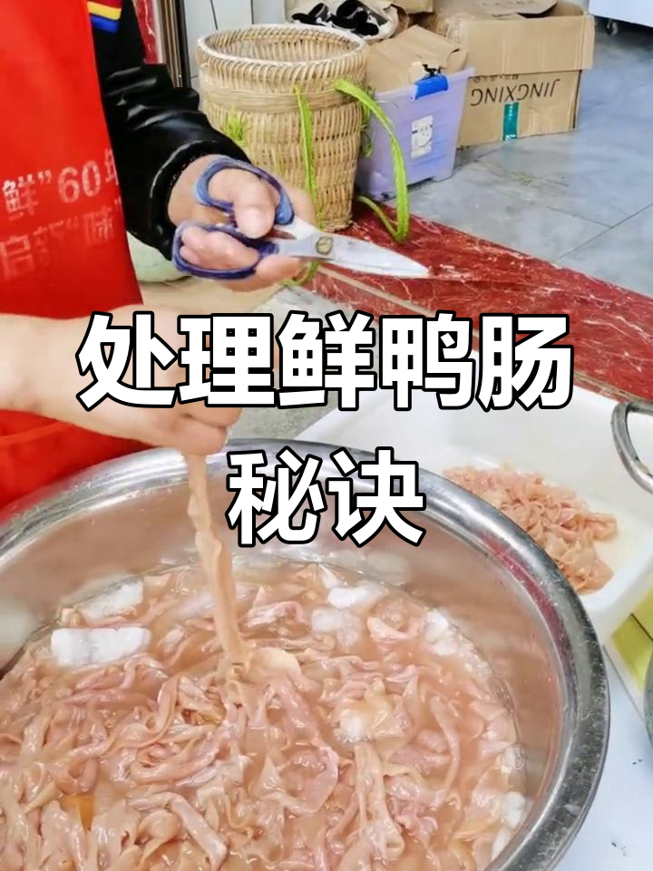鲜鸭肠处理技巧大公开,脆嫩又美味