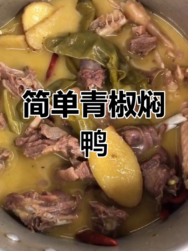 青椒焖鸭的家常做法,轻松学会