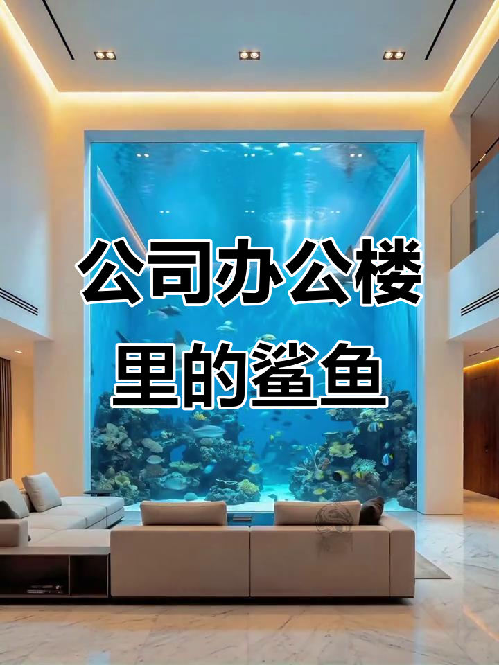 办公室里养鲨鱼?我们公司做到了,亚克力大鱼缸设计惊艳全场