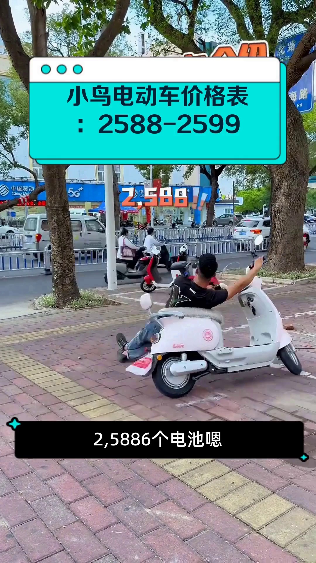 小鸟电动车价格表:2588-2599