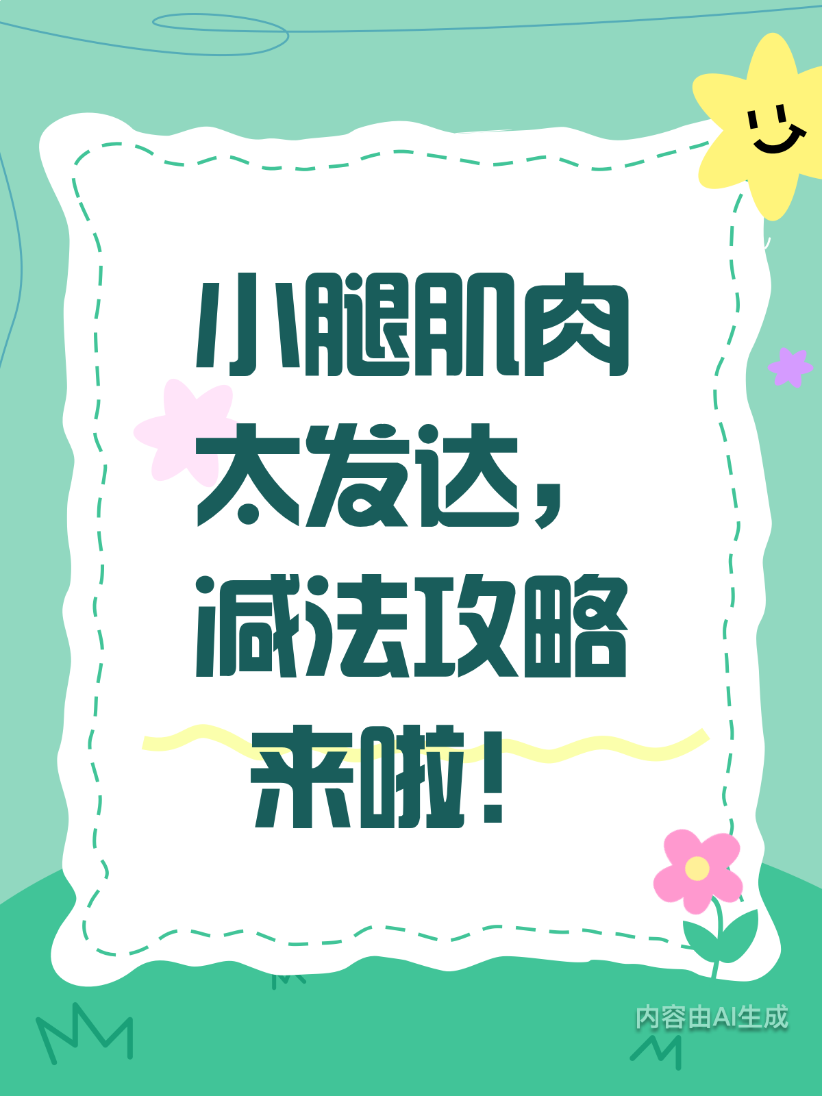 小腿肌肉太发达?这些减肌方法值得一试!