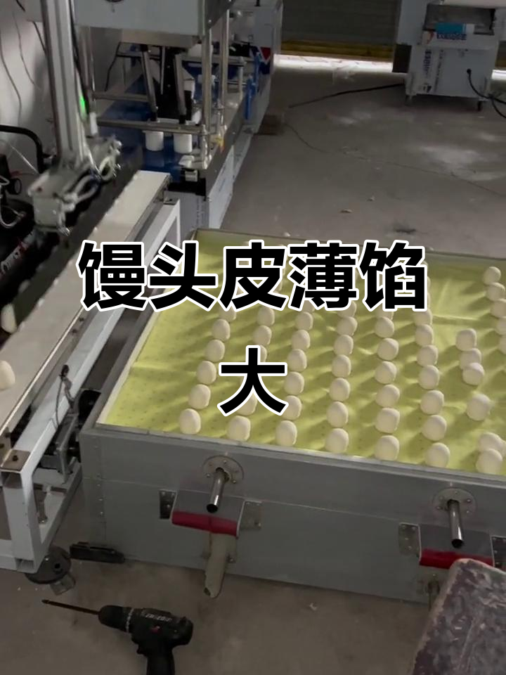 安徽亳州安装馒头摆盘机,操作简单,两人轻松搞定