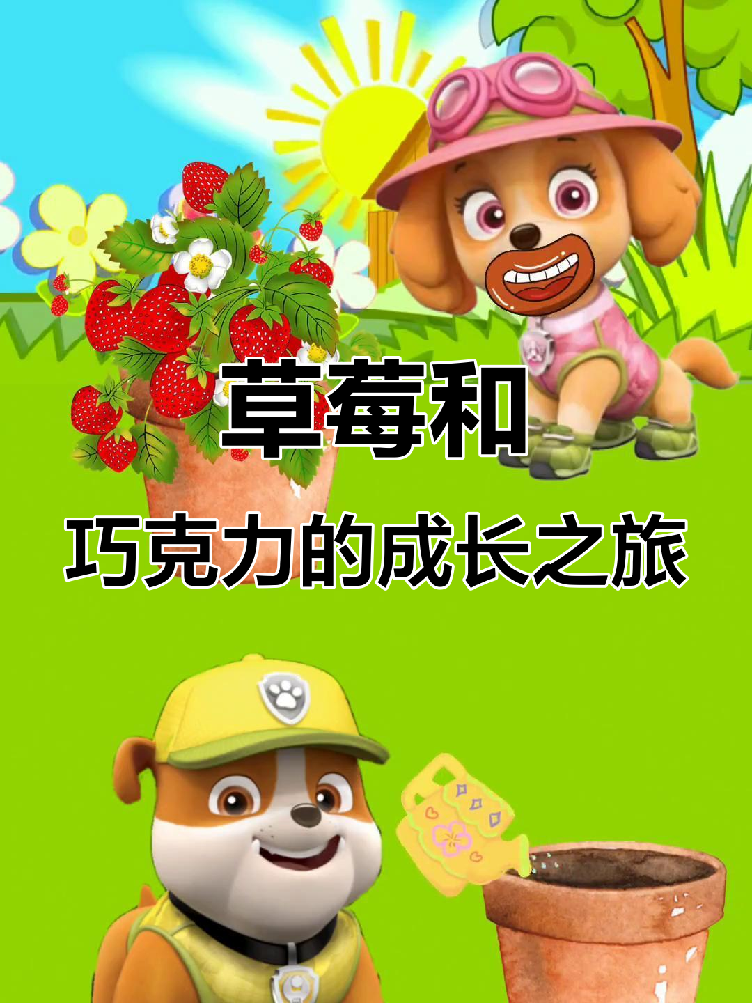 小朋友一起种草莓,巧克力也能发芽?