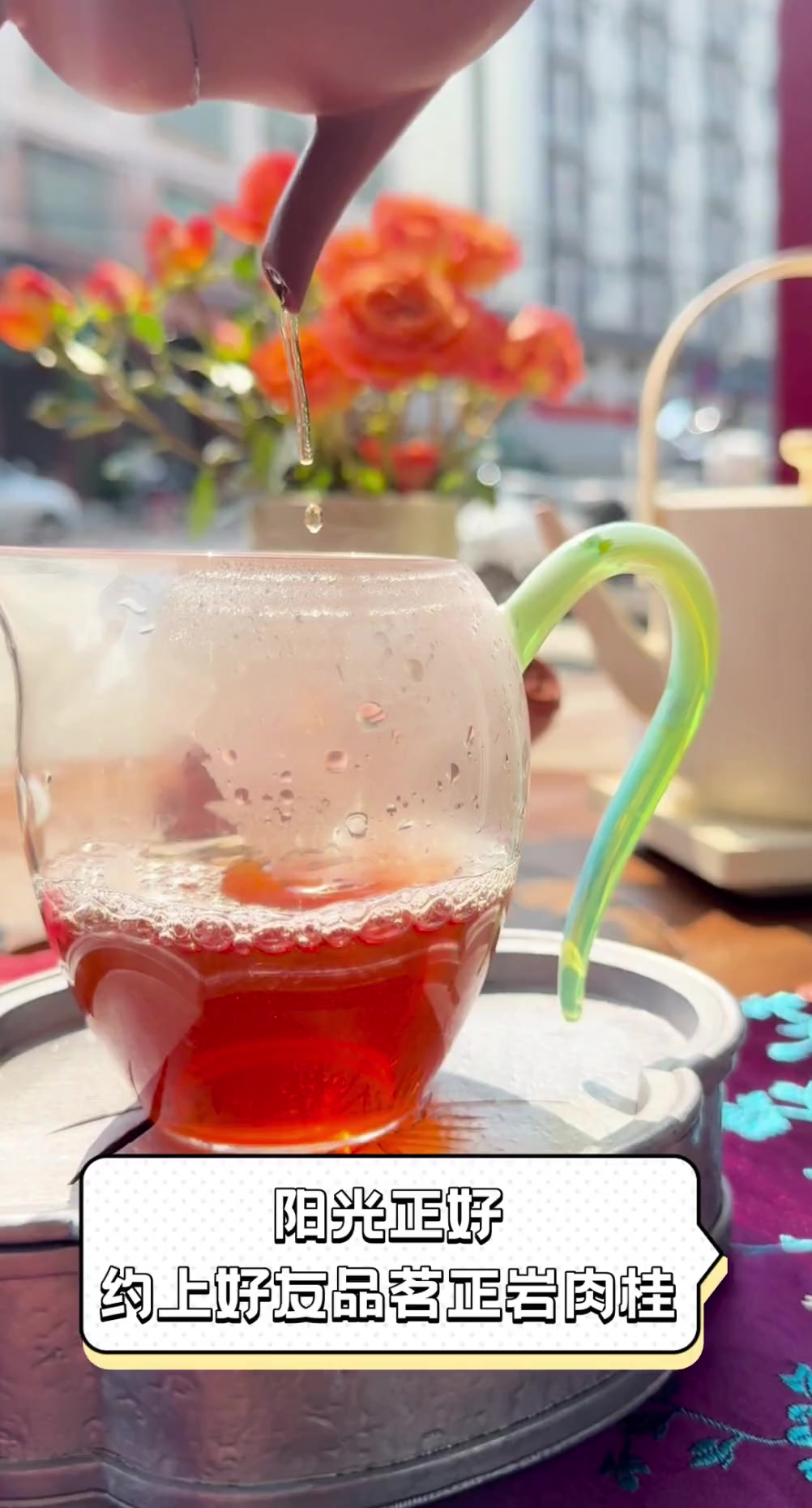阳光正好,约上好友品茗正岩肉桂