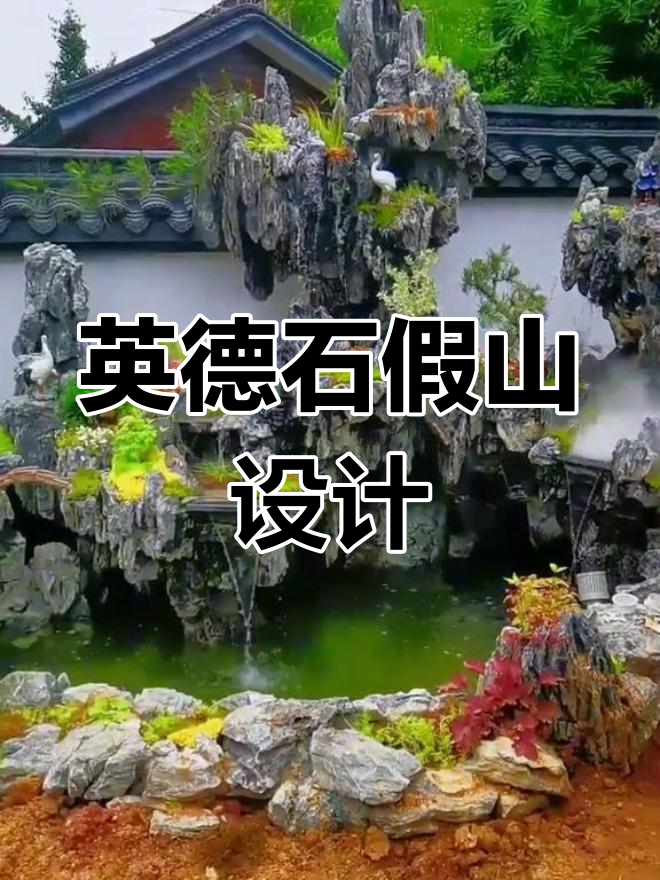英德石假山设计与施工,打造流水喷泉与锦鲤鱼池
