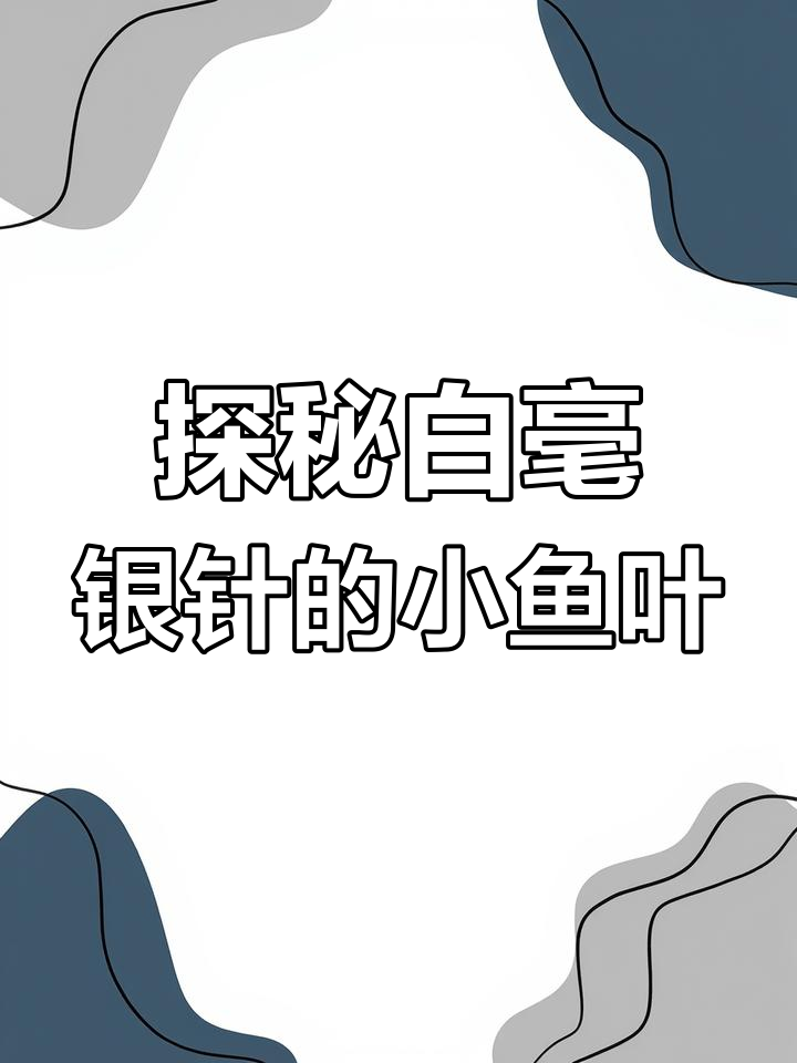 白毫银针伴生的“小鱼叶”:口感与牡丹相近,微苦而细腻