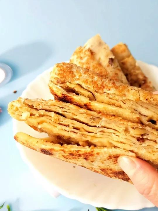 层层核桃香的千层饼