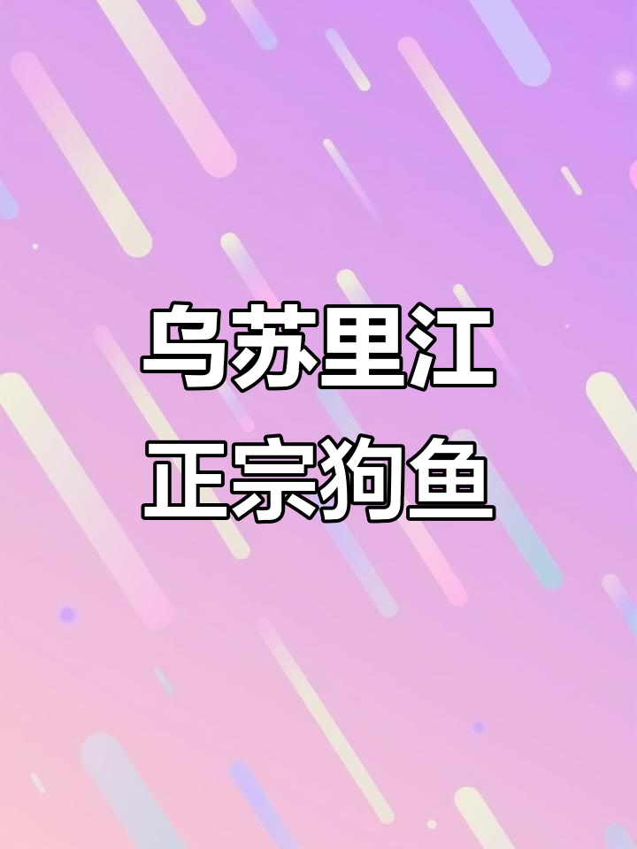 正宗乌苏里江狗鱼，刺身、铁锅炖皆可