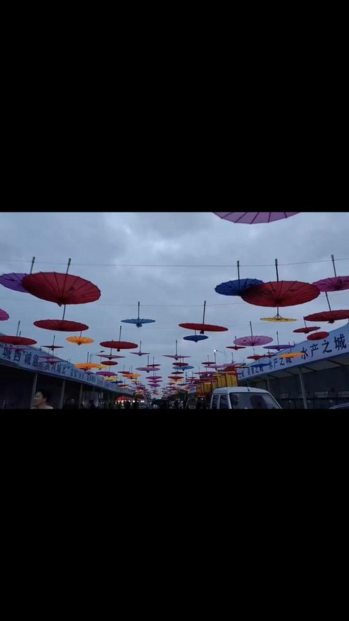 五星湖龙虾节开始了，细雨绵绵