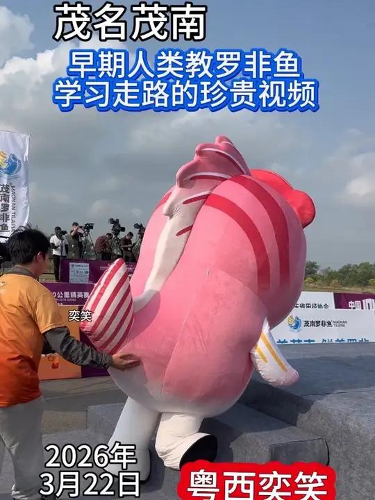 事发地茂名茂南，早期人类教罗非鱼学习走路的珍贵视频影像#茂南#茂名#露天矿生态公园