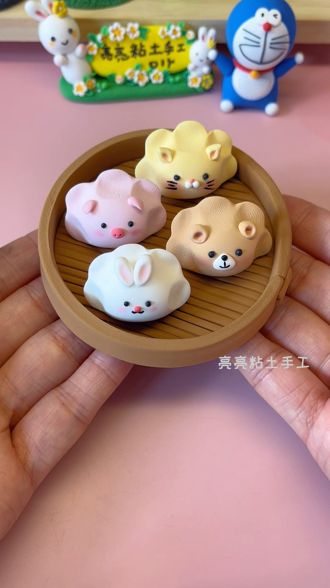 卡通饺子粘土手工