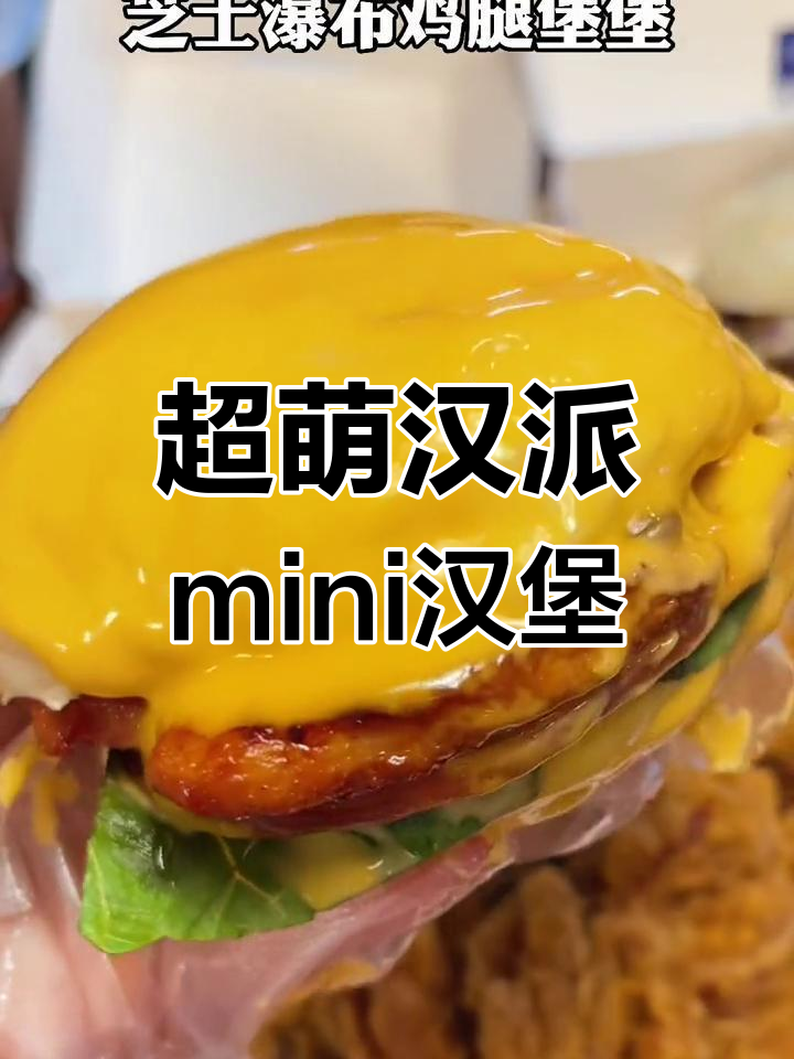 武汉必试迷你汉堡,芝士鸡腿包超可爱!