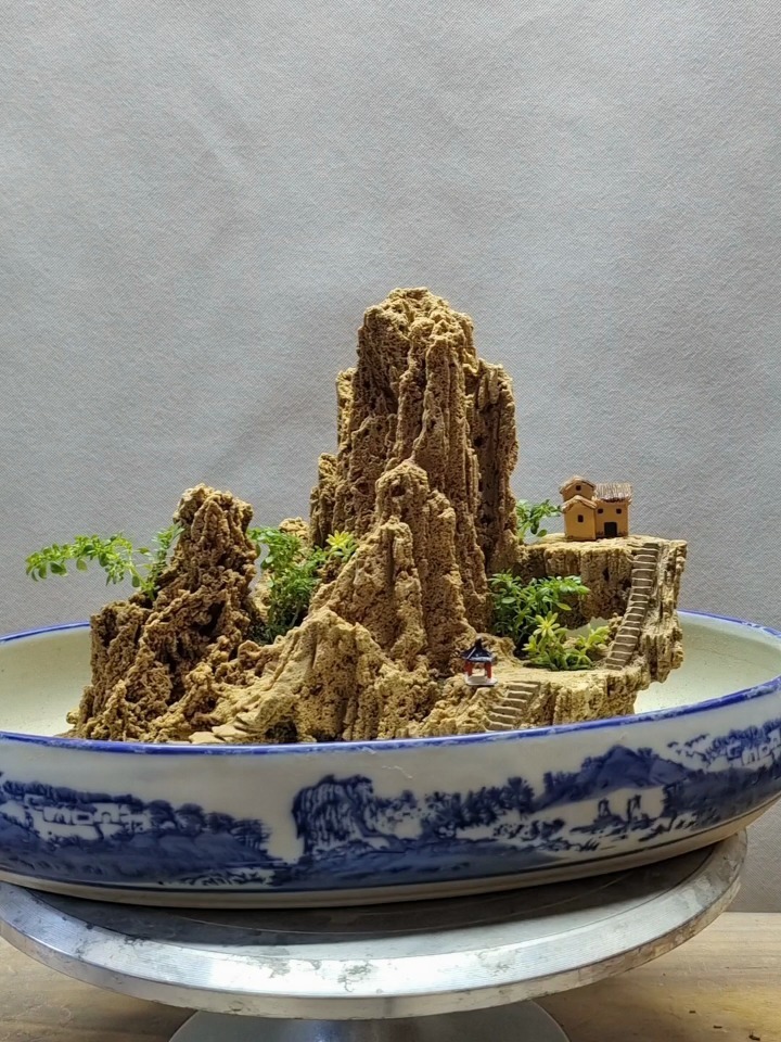吸水石假山盆景新作欣赏三十八