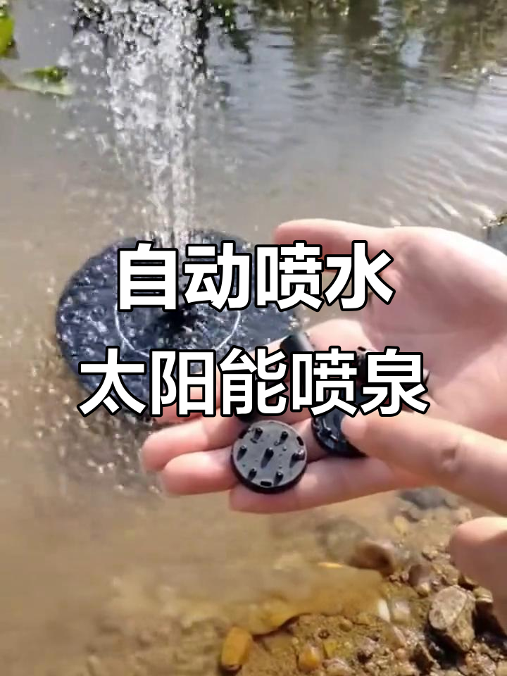 太阳能喷泉，既美观又增氧，池塘必备神器