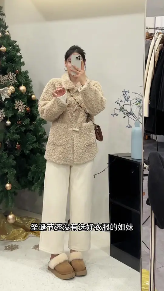 微胖姐妹试试这件奶茶色衣服！