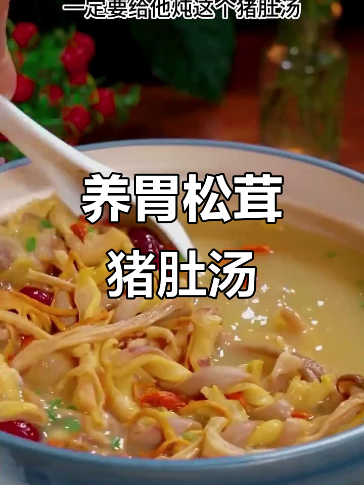 松茸猪肚汤,养胃又美味,家人都爱喝