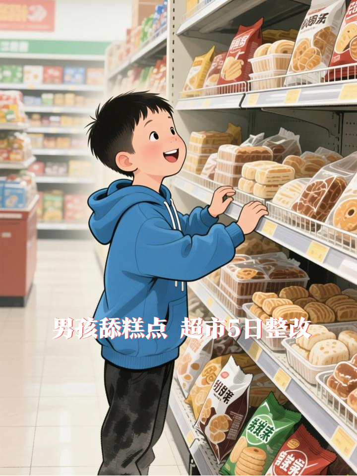 江西九江男孩挨个舔食超市散装糕点,超市:已全部下架并整改
