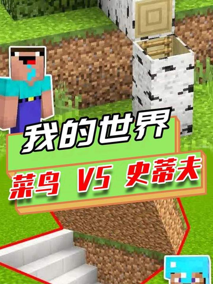 我的世界菜鸟对战史蒂夫，房子被雷劈还遭智商碾压