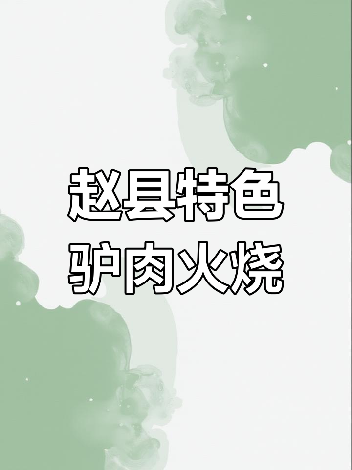 赵县驴肉焖子火烧:美味与历史的完美结合