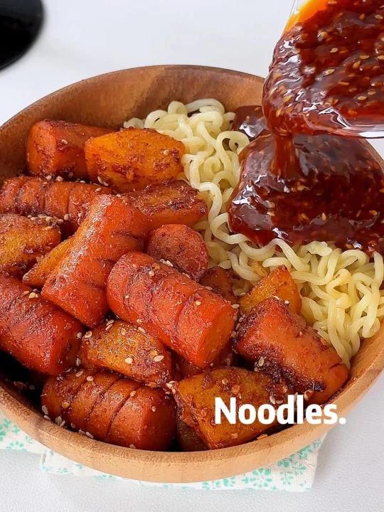 孜然土豆火腿拌面百吃不腻的做法,香绝了